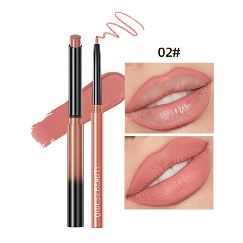 2 Stuks Lippenstift Lipliner Pen Set Matte Fluwelen Lipliner Potlood Contour Sexy Rode Lipstick Langdurige Cosmetica