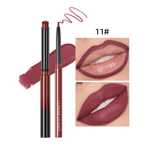 2 Stuks Lippenstift Lipliner Pen Set Matte Fluwelen Lipliner Potlood Contour Sexy Rode Lipstick Langdurige Cosmetica