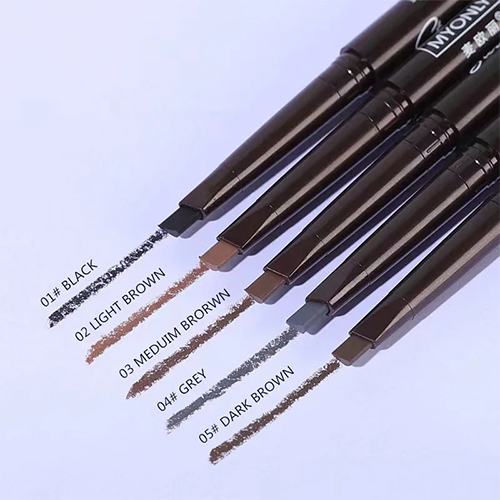 2 in 1 Eyebrow pencil professional Cosmetics makeup for women 5 Colors Waterproof Eyebrow Tattoo brush Long Lasting eyebrow pen view 2