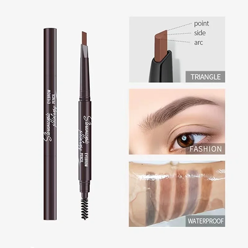 2 in 1 Eyebrow pencil professional Cosmetics makeup for women 5 Colors Waterproof Eyebrow Tattoo brush Long Lasting eyebrow pen view 6