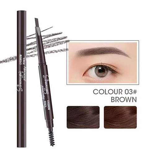 2 in 1 Eyebrow pencil professional Cosmetics makeup for women 5 Colors Waterproof Eyebrow Tattoo brush Long Lasting eyebrow pen view 10