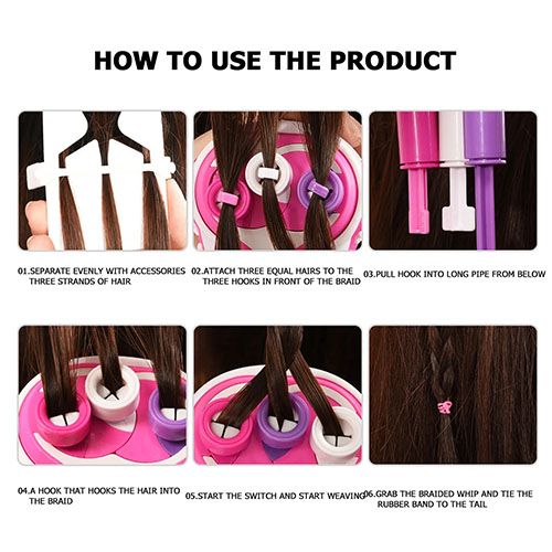 Automatic Hair Braider Electric DIY Hair Weave Machine Twist Knitting Roll Twisted Braiding Styling Tools Girl Gift