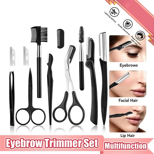 Eyebrow trimmer set Eyebrow razor Eyebrow comb razor Eyebrow clip scissors Tweezers Makeup tool set