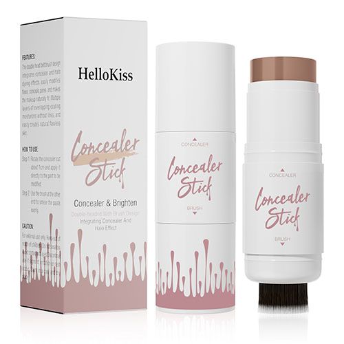 Dual-ended multi-functional contour foundation stick and blush highlighter stick can be retouched to add bright and long-lasting view 5