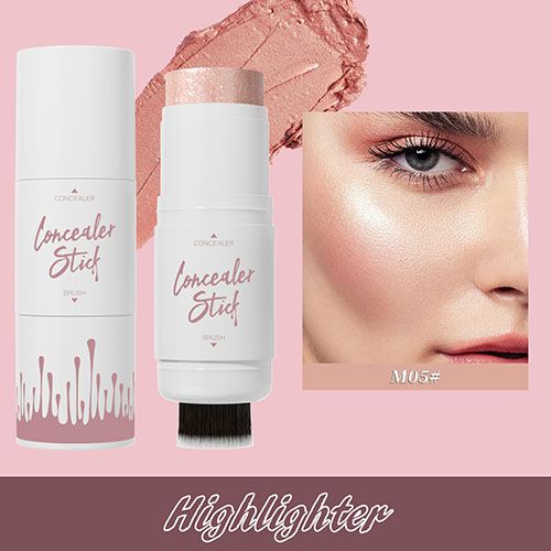 Dual-ended multi-functional contour foundation stick and blush highlighter stick can be retouched to add bright and long-lasting view 10