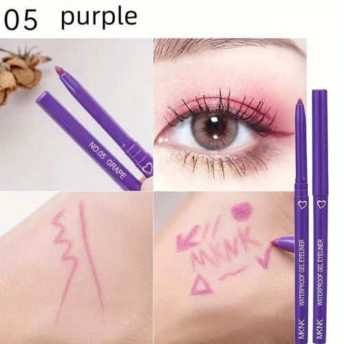 2 In 1 Eyeliner Lip Liner Gel Pencil Waterproof Long-lasting White Black Brown Easy Wear Eyeliner Makeup For Eyes 6 Colors Optio view 10