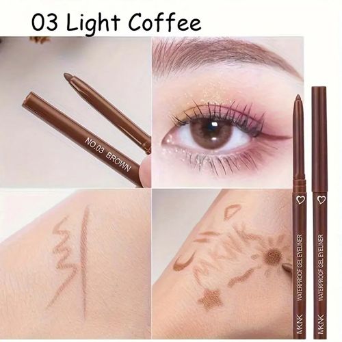 2 In 1 Eyeliner Lip Liner Gel Pencil Waterproof Long-lasting White Black Brown Easy Wear Eyeliner Makeup For Eyes 6 Colors Optio view 8