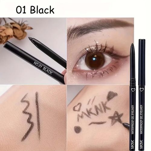 2 In 1 Eyeliner Lip Liner Gel Pencil Waterproof Long-lasting White Black Brown Easy Wear Eyeliner Makeup For Eyes 6 Colors Optio view 6