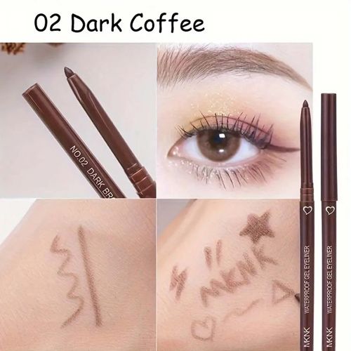 2 In 1 Eyeliner Lip Liner Gel Pencil Waterproof Long-lasting White Black Brown Easy Wear Eyeliner Makeup For Eyes 6 Colors Optio view 7