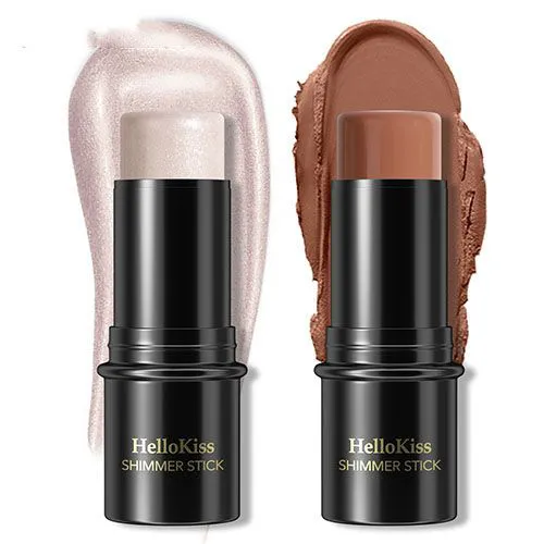 Waterproof Shimmer Face Bronzer 15 Color Highlighters Glitter Corrector Contour Illuminator Stick Creamy Blush Makeup Cosmetics