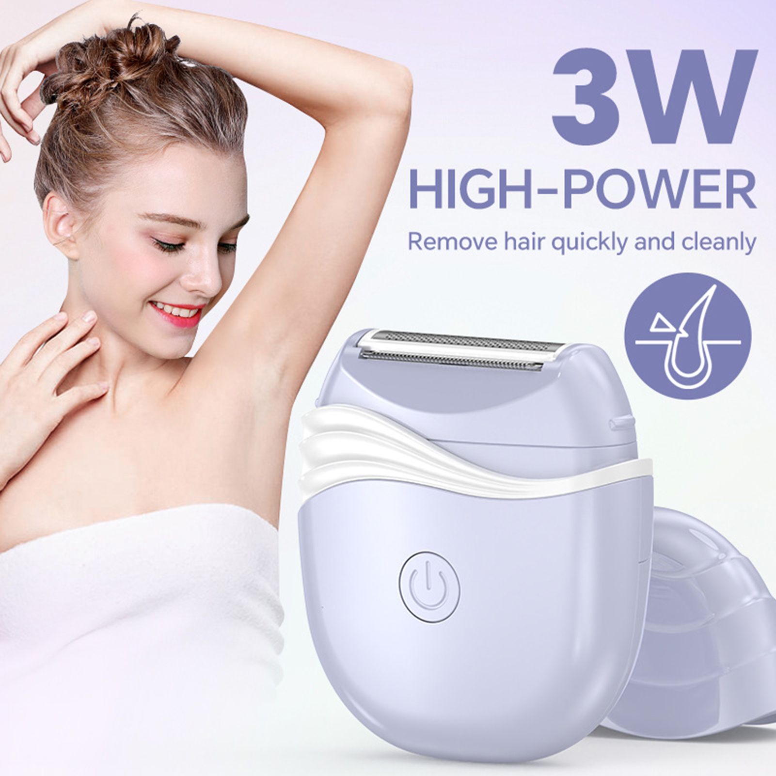 Women Hair Removal Machine Trimmer Waterproof Electric Cordless Hair Shaver Portable Painless Razors For Armpit Hair And Leg