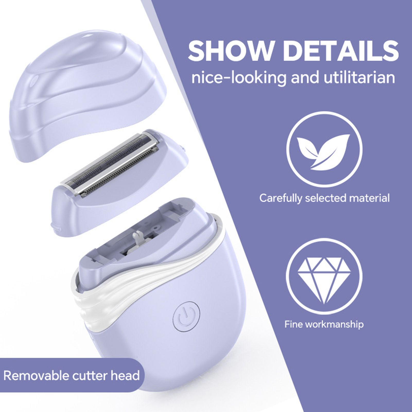 Women Hair Removal Machine Trimmer Waterproof Electric Cordless Hair Shaver Portable Painless Razors For Armpit Hair And Leg