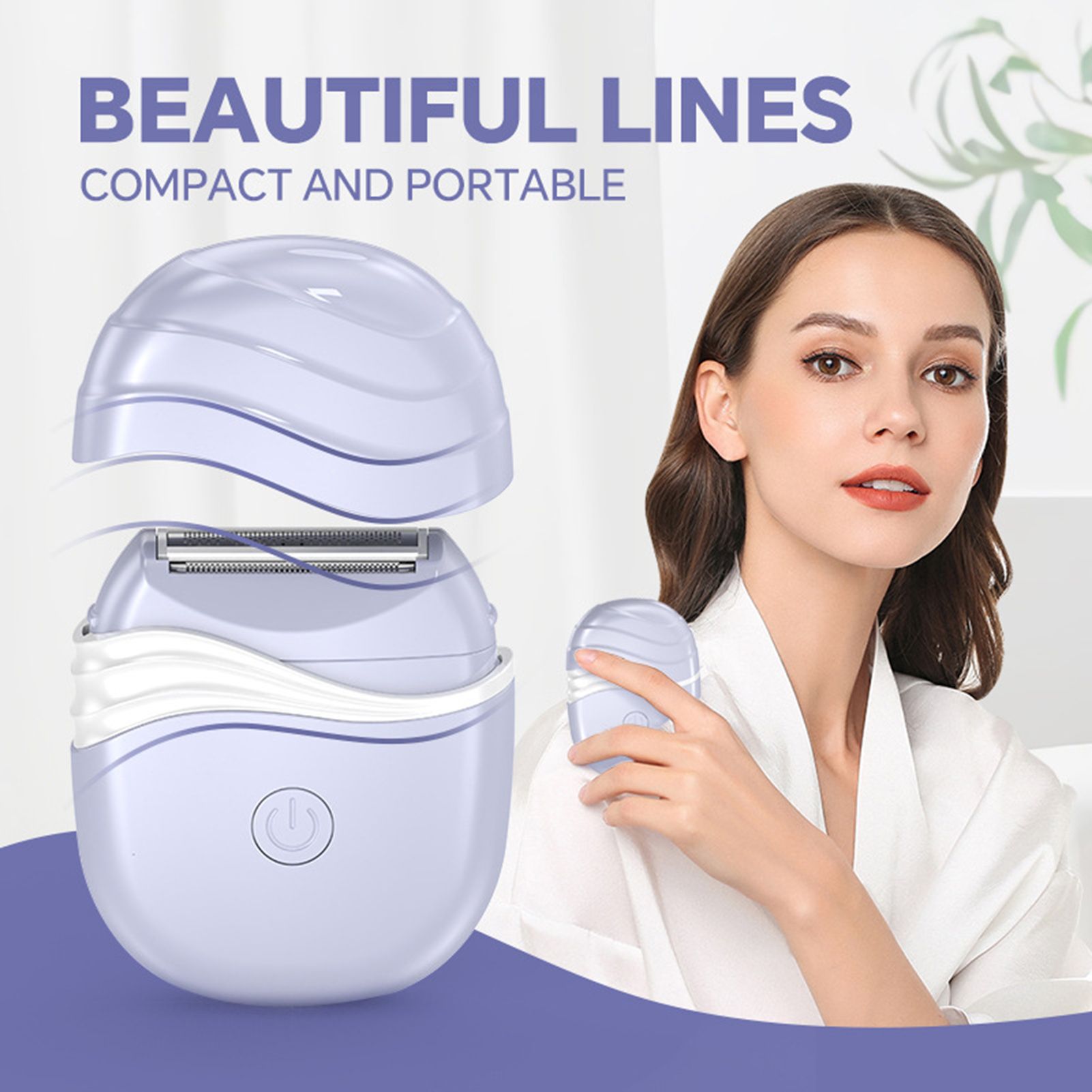 Women Hair Removal Machine Trimmer Waterproof Electric Cordless Hair Shaver Portable Painless Razors For Armpit Hair And Leg