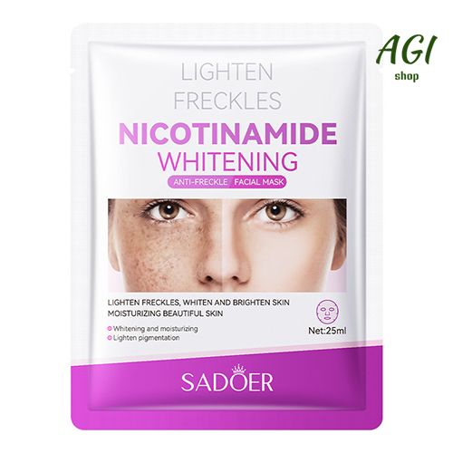 Face Skin Care Set Nicotinamide Whitening Freckles Cream + Facial Cleanser + Moisturizing lotion + Face Essence + Face Toner + Masks 5 Pcs  Remove Melasma Dark Spot Acne Marks Brightening Skin Tone