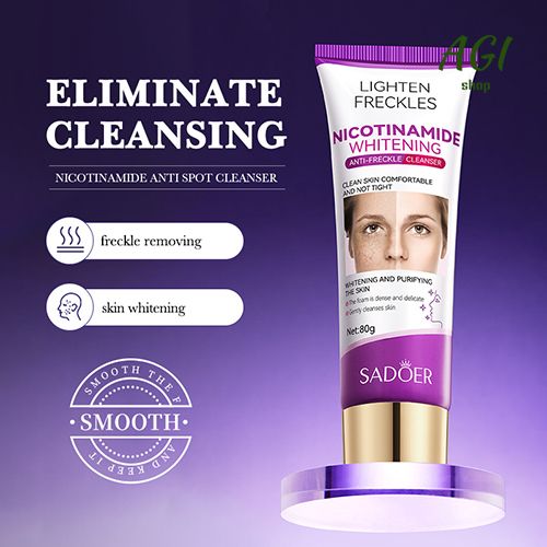 Face Skin Care Set Nicotinamide Whitening Freckles Cream + Facial Cleanser + Moisturizing lotion + Face Essence + Face Toner + Masks 5 Pcs  Remove Melasma Dark Spot Acne Marks Brightening Skin Tone