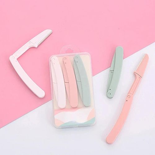 1/3Pcs Eyebrow Trimmer Facial Epilators for Women Pocketknife Eyebrow Profiler Hair Remover for Ladies Face Eyebrow Shape Shaver view 3