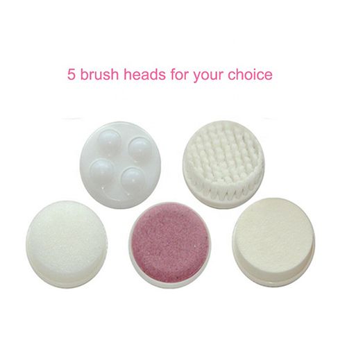 Electric 5 In 1 Facial Brush Facial Massage Spa Skin Instrument Vacuum Pore Cleaner Meter Blackhead Cleaning Cleanser Tools