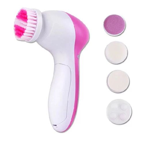 Electric 5 In 1 Facial Brush Facial Massage Spa Skin Instrument Vacuum Pore Cleaner Meter Blackhead Cleaning Cleanser Tools