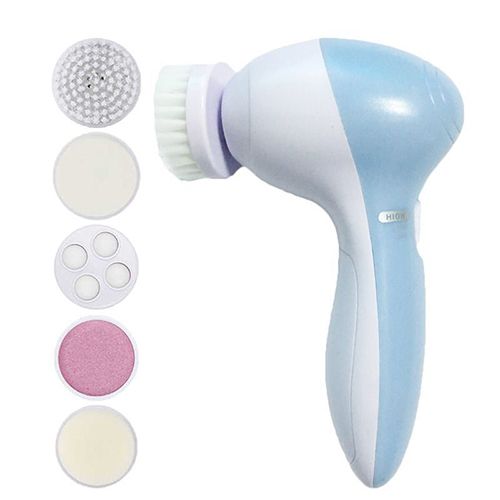 Electric 5 In 1 Facial Brush Facial Massage Spa Skin Instrument Vacuum Pore Cleaner Meter Blackhead Cleaning Cleanser Tools