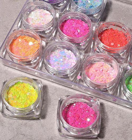 12 box a set Nail Art Powder Dust Shimmer Decoration,Shiny nail glitter,Shimmer Glitter Sequins, 12colors Nail Glitter Powder
