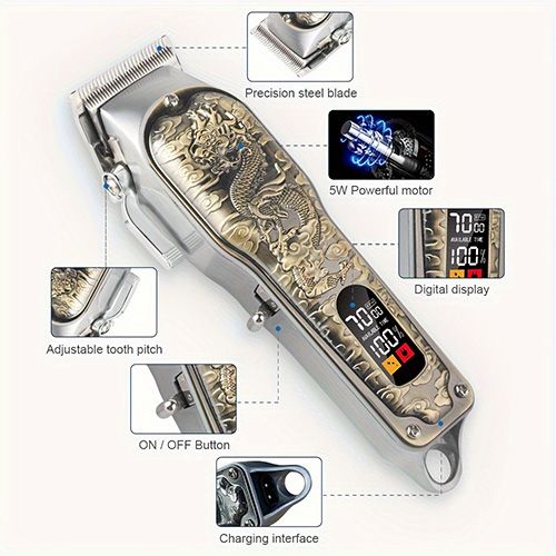 Men's Hair Clippers Trimmers Set, Cordless Hair Cutting Machine, Professional Beard Trimmer, Barber Accessories For Men, Holiday