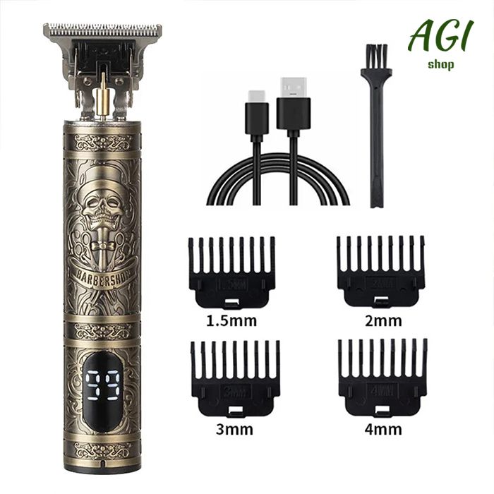 Professional Hair Clipper, Electric Shaver With LCD Display, Hair Clipper, Beard Trimmer, USB-C Charging, Cordless Long Hair Trimmer, Hair/Beard Trimmer Set With 4 Attachment Combs, Holiday Gift