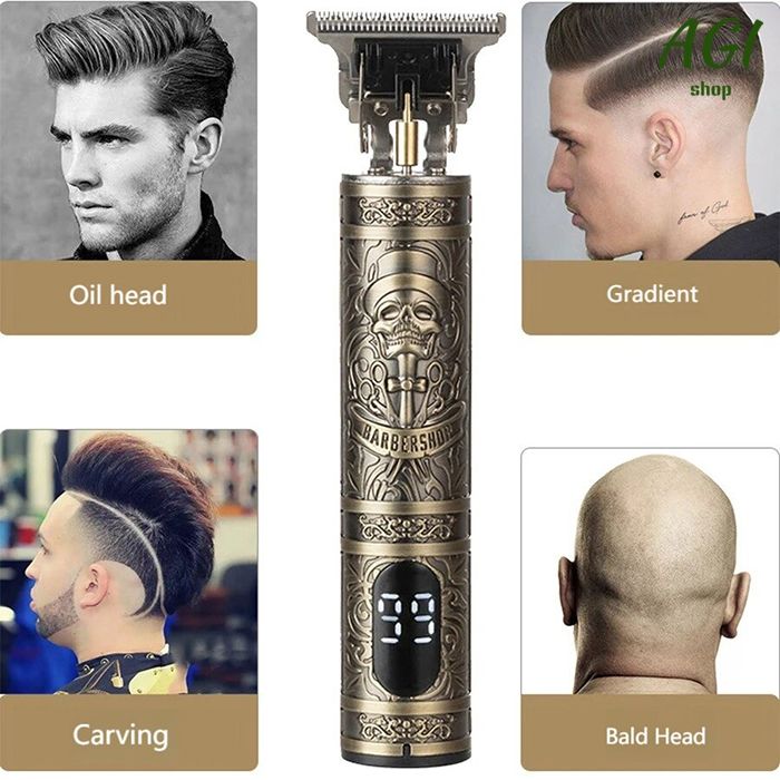 Professional Hair Clipper, Electric Shaver With LCD Display, Hair Clipper, Beard Trimmer, USB-C Charging, Cordless Long Hair Trimmer, Hair/Beard Trimmer Set With 4 Attachment Combs, Holiday Gift