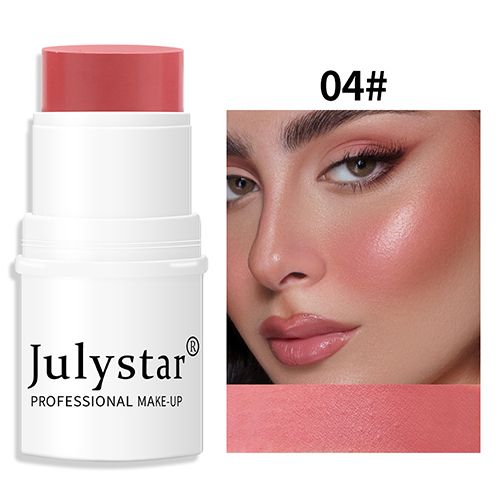 High gloss powder blusher stick can rotate pearl powder blusher cream matte powder blusher 6 colors option