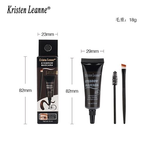 Natural Liquid Dyeing Eyebrow Cream Set Waterproof Shaping Brown Tint Pointed Tube Eyebrow Henna Mascara Paint Brush Makeup Tool