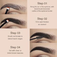 Natural Liquid Dyeing Eyebrow Cream Set Waterproof Shaping Brown Tint Pointed Tube Eyebrow Henna Mascara Paint Brush Makeup Tool