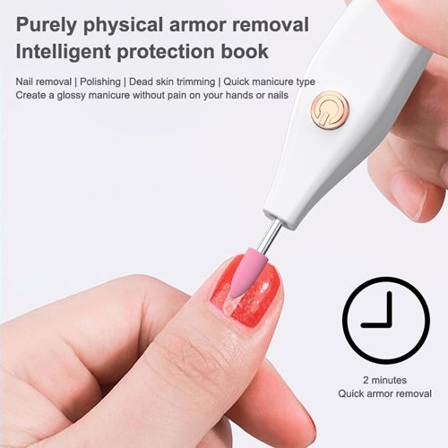 New Arrivals 4 in 1 Nail Drill Kit Manicure 3 Grinding Heads Battery-Powered Nail Polish Drill Machine Manicure Art Pen Tools For Gel Remover Portable Multi-Function Nail Sharpener Nail Grinding Tool