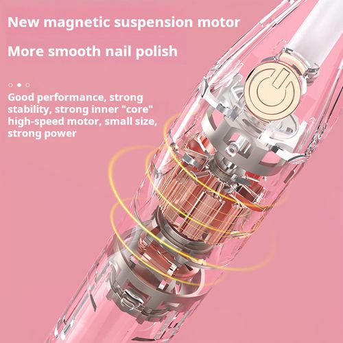 New Arrivals 4 in 1 Nail Drill Kit Manicure 3 Grinding Heads Battery-Powered Nail Polish Drill Machine Manicure Art Pen Tools For Gel Remover Portable Multi-Function Nail Sharpener Nail Grinding Tool