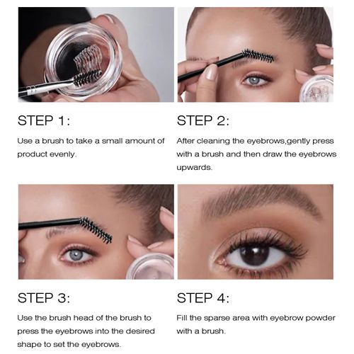 Ransparent Waterproof 3D Eyebrow Styling Cream Quick Dry Makeup Eyebrow Sculpt Soap Natural Long Lasting Brow Setting Gel Wax view 4