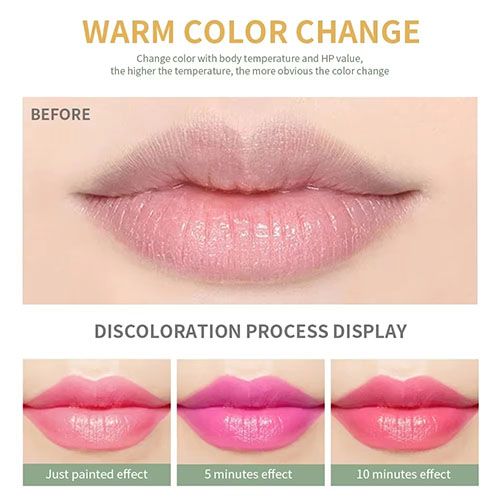 Aloe Vera Color-Changing Lipstick Long-Lasting, Moisturizing, Temperature-Activated Lip Balm, Fade-Resistant Nourishing Lip Care