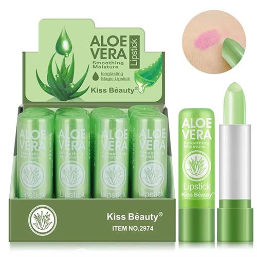 Aloe Vera Color-Changing Lipstick Long-Lasting, Moisturizing, Temperature-Activated Lip Balm, Fade-Resistant Nourishing Lip Care