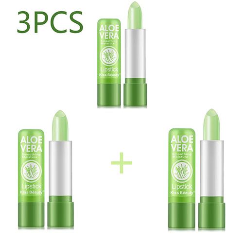 Aloe Vera Color-Changing Lipstick Long-Lasting, Moisturizing, Temperature-Activated Lip Balm, Fade-Resistant Nourishing Lip Care