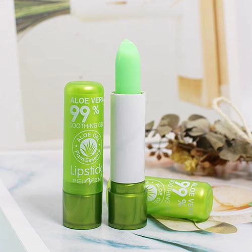 Aloe Vera Color-Changing Lipstick Long-Lasting, Moisturizing, Temperature-Activated Lip Balm, Fade-Resistant Nourishing Lip Care