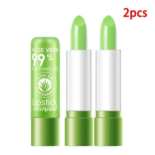 Aloe Vera Color-Changing Lipstick Long-Lasting, Moisturizing, Temperature-Activated Lip Balm, Fade-Resistant Nourishing Lip Care