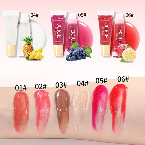 Glitter Plumping Lip Gloss Jelly Strawberry Moisturizer Fruit Lip Oil Transparent Fullness Lip Tint Gel Soft Tube Makeup LipCare view 5