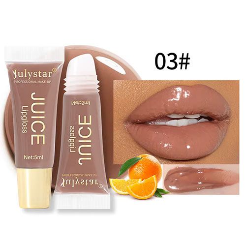 Glitter Plumping Lip Gloss Jelly Strawberry Moisturizer Fruit Lip Oil Transparent Fullness Lip Tint Gel Soft Tube Makeup LipCare view 9