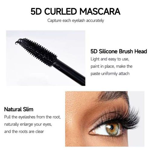 1pc Eyelash Extension Black Volume Eyelash Waterproof Mascara 4D Silk Fiber Eyelash Curling Mascara