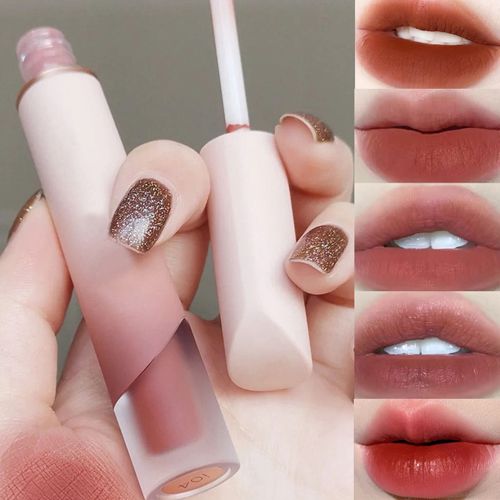 Velvet Matte Lipstick Sexy Red Lip Gloss Moisturizing Long-Lasting Lip Gloss Waterproof Makeup Cosmetics 6 Colors