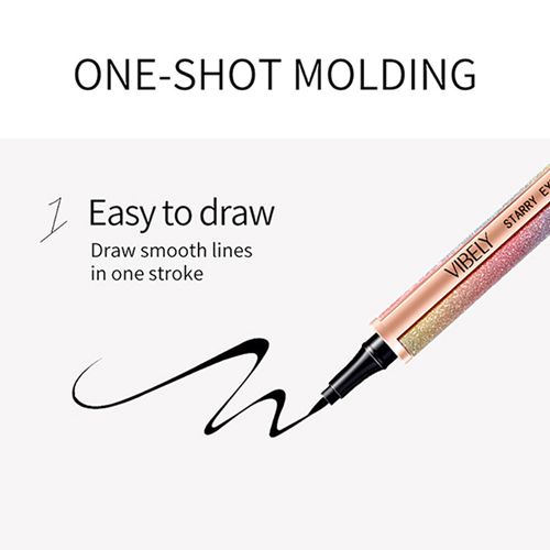 Star Shine Liquid Eyeliner Long-lasting waterproof, sweat resistant and non-smudgy Fake Plain easy to draw black Eyeliner view 3