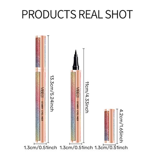 Star Shine Liquid Eyeliner Long-lasting waterproof, sweat resistant and non-smudgy Fake Plain easy to draw black Eyeliner view 5