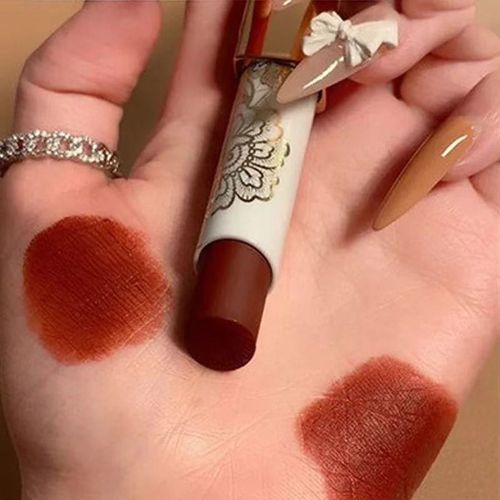 6-color lace lipstick waterproof matte brick red lipstick non-stick cup long-lasting velvet lip balm high color lip cosmetics view 2