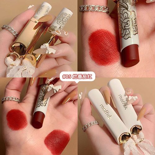 Lace Light Mist Matte Lipstick Reddish Brown Velvet Long-Lasting Not Easy To Fade Lipstick Waterproof Makeup Retro Lip Gloss view 10