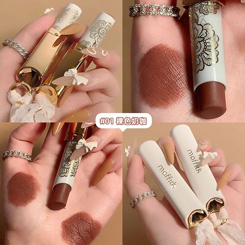 Lace Light Mist Matte Lipstick Reddish Brown Velvet Long-Lasting Not Easy To Fade Lipstick Waterproof Makeup Retro Lip Gloss view 6