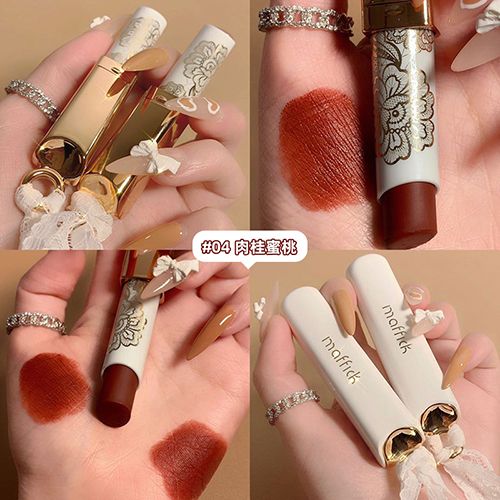 Lace Light Mist Matte Lipstick Reddish Brown Velvet Long-Lasting Not Easy To Fade Lipstick Waterproof Makeup Retro Lip Gloss view 9