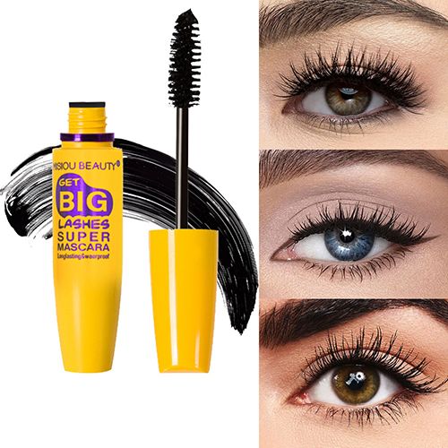 Quick-drying waterproof, long-lasting, sweat-proof, no smudging, long, thick, full, natural curling and shaping black mascara