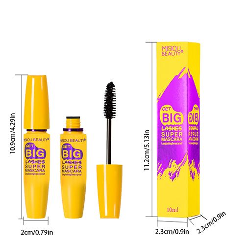 Quick-drying waterproof, long-lasting, sweat-proof, no smudging, long, thick, full, natural curling and shaping black mascara view 3